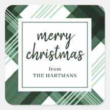 Nome Alegre Natal Xadrez Verde Aquarela 