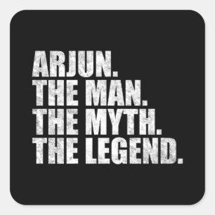Adesivo Quadrado Nome Arjun, Arjun O Homem O Mito A Lenda