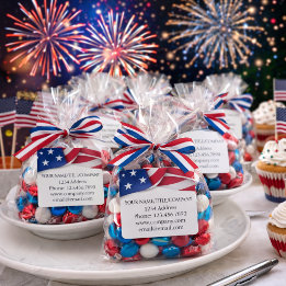 Adesivo Quadrado Nome da Companhia de Sinalizador Americana