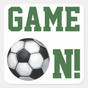 Adesivo Quadrado Nome da Equipe e Bola de Futebol Número