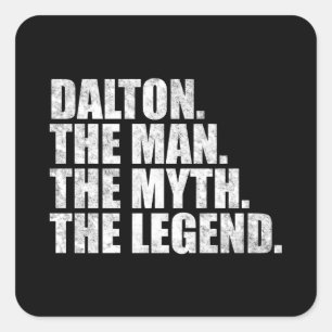Adesivo Quadrado Nome Dalton, Dalton O Homem O Mito A Lenda