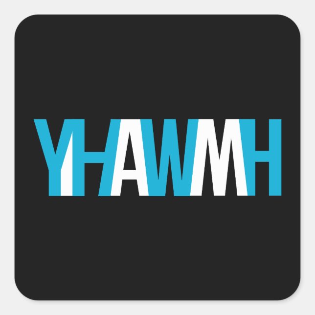 Adesivo Quadrado Nome de Deus - YHWH "I AM" (Frente)