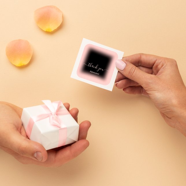 Adesivo Quadrado Nome do obrigado Black Business Online Boutique (Criador carregado)