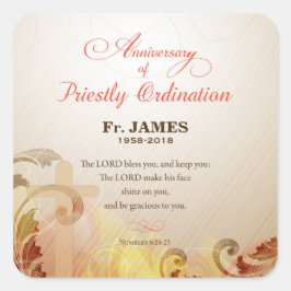 Adesivo Quadrado Nome e ano personalizados, 60.a ordenação principa