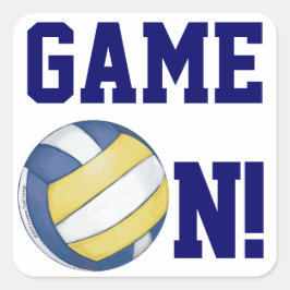 Adesivo Quadrado Nome e número da equipe de voleibol
