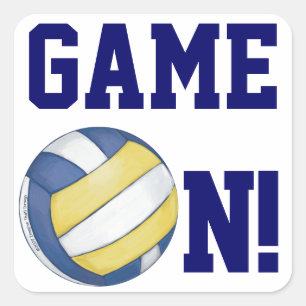 Adesivo Quadrado Nome e número da equipe de voleibol