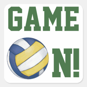 Adesivo Quadrado Nome e número da equipe de voleibol