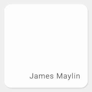 Adesivo Quadrado Nome editável minimalista simples ou outro texto