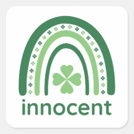 Adesivo Quadrado Nome inocente Clover Boho Rainbow