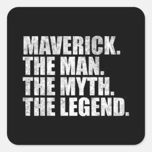 Adesivo Quadrado Nome Maverick,Maverick O Homem O Mito A Lenda