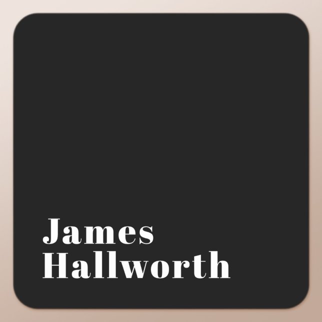 Adesivo Quadrado Nome Moderno Retroativo Editável do na moda (ou ou (Criador carregado)