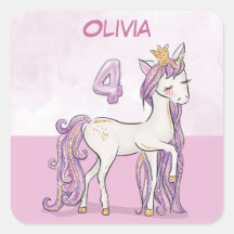 Nome Personalizado 4.º Cavalo Rosa de Aniversário 