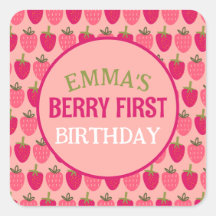 Nome Personalizado Berry First Birthday