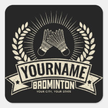 Nome Personalizado do Jogador de Badminton Racquet