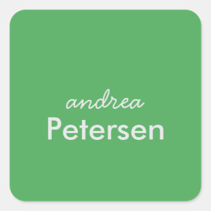 Adesivo Quadrado Nome personalizado moderno minimalista trendy
