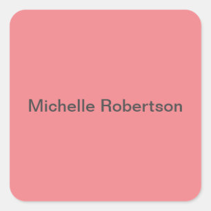 Adesivo Quadrado Nome Próprio de Adicionar Simples Moderno