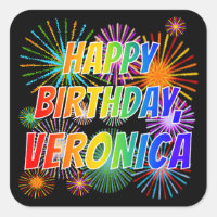 Nome "VERÔNICA", Diversão "FELIZ ANIVERSÁRIO"