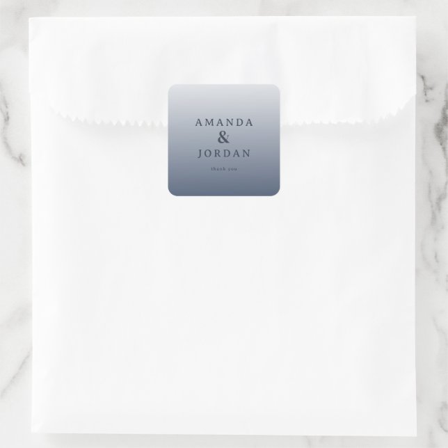 Adesivo Quadrado Nomes com Gradiente Cinza Elegante (Bolsa)