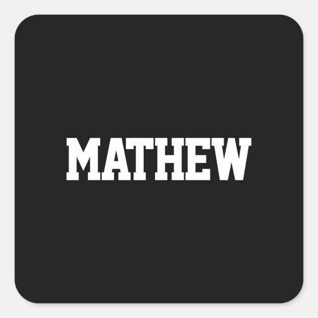 Adesivo Quadrado Nomes negros e brancos (Frente)