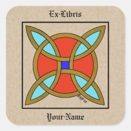 Adesivo Quadrado Nordic Protection from Witchcraft Bookplate