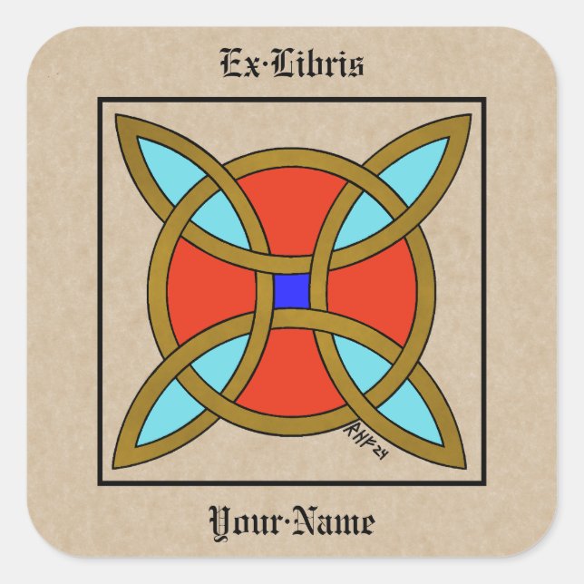 Adesivo Quadrado Nordic Protection from Witchcraft Bookplate (Frente)