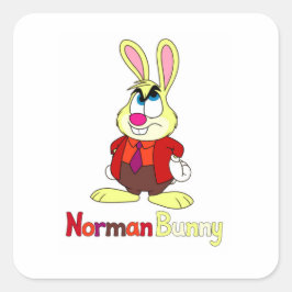 Adesivo Quadrado Norman Bunny
