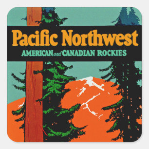 Adesivo Quadrado Noroeste pacífico