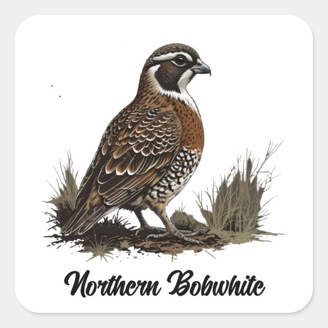 Adesivo Quadrado Norte Bobwhite (Frente)