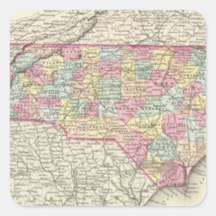 Adesivo Quadrado North Carolina 4