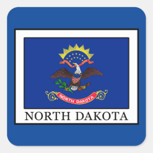 Adesivo Quadrado North Dakota