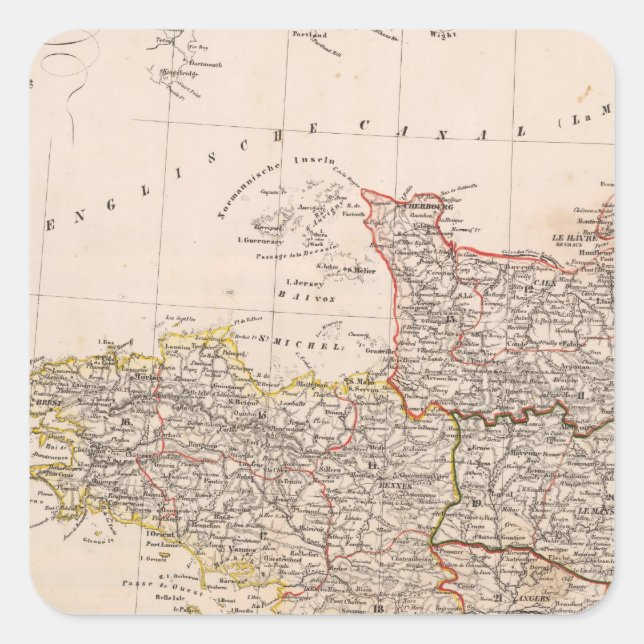 Adesivo Quadrado Northwest França (Frente)