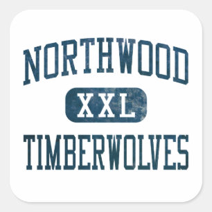 Adesivo Quadrado Northwood Timberwolves - atletismo