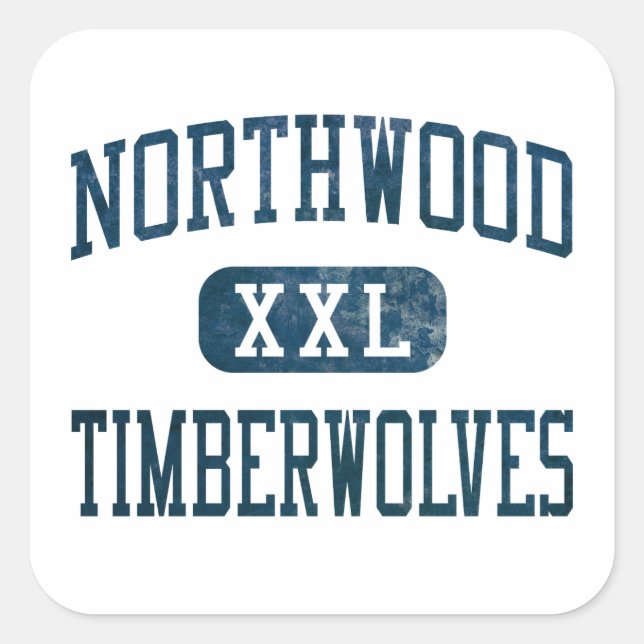 Adesivo Quadrado Northwood Timberwolves - atletismo (Frente)