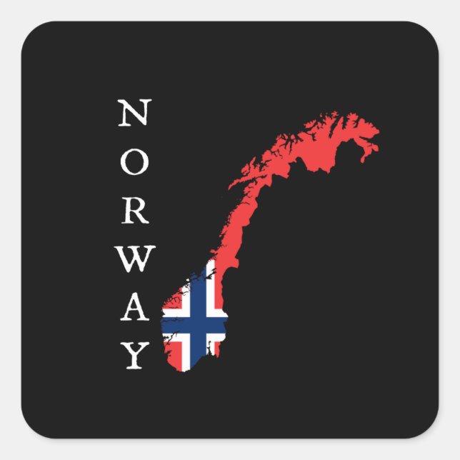 Adesivo Quadrado Noruega (Frente)