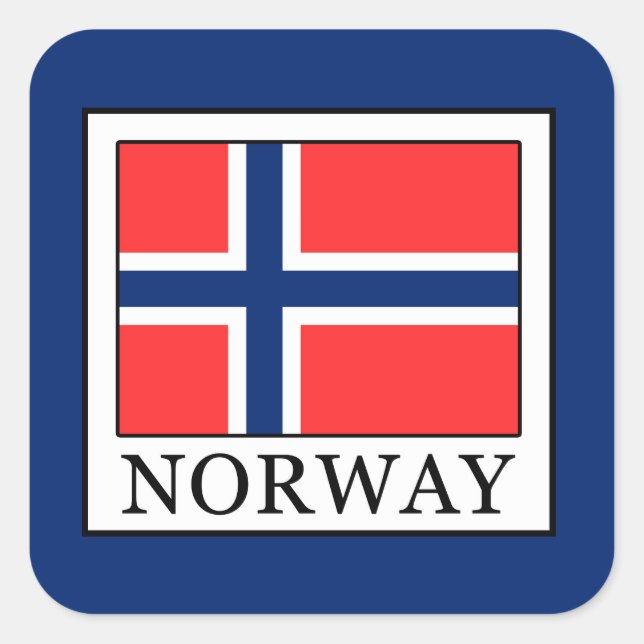 Adesivo Quadrado Noruega (Frente)
