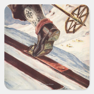 Adesivo Quadrado Noruega - A Casa do Esqui