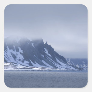 Adesivo Quadrado Noruega, Círculo Polar Ártico, Oceano Atlântico No