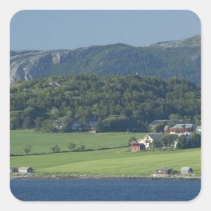Adesivo Quadrado Noruega, Trondheimsforden, Trondheim. Típico