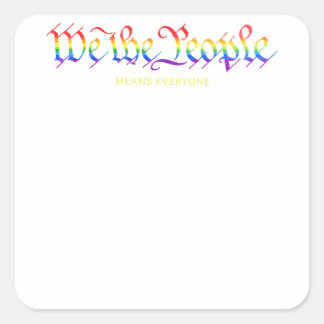 Adesivo Quadrado Nós, as pessoas, significa que todos os Rainbow Or