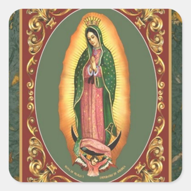 Adesivo Quadrado nossa dama de guadalupe (Frente)