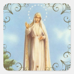 Adesivo Quadrado Nossa senhora da beira decorativa de Fatima