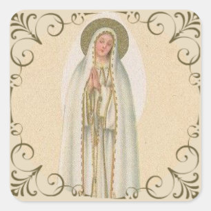 Adesivo Quadrado Nossa senhora da beira do ouro de Fatima