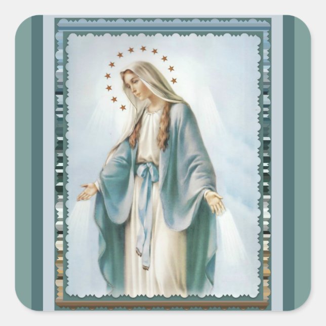 Adesivo Quadrado Nossa Senhora da Graça Virgem Maria (Frente)