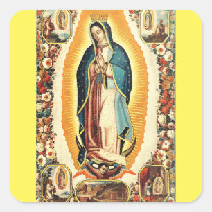 Adesivo Quadrado Nossa Senhora de Guadalupe Arte Radiante