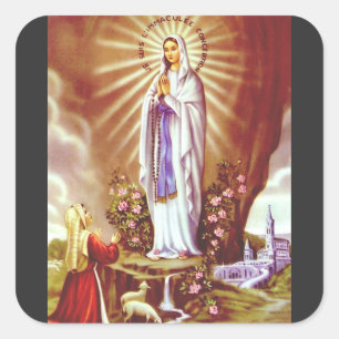Adesivo Quadrado Nossa Senhora de Lourdes