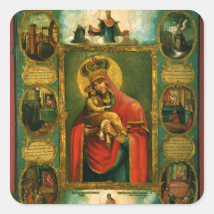 Adesivo Quadrado Nossa senhora de Pochaev