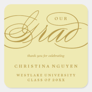 ADESIVO QUADRADO NOSSO GRAD DE ROTEIRO ELEGANTE STICKER DE OBRIGA