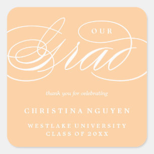 ADESIVO QUADRADO NOSSO GRAD DE ROTEIRO ELEGANTE STICKER DE OBRIGA