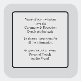 Adesivo Quadrado Nota de Convites