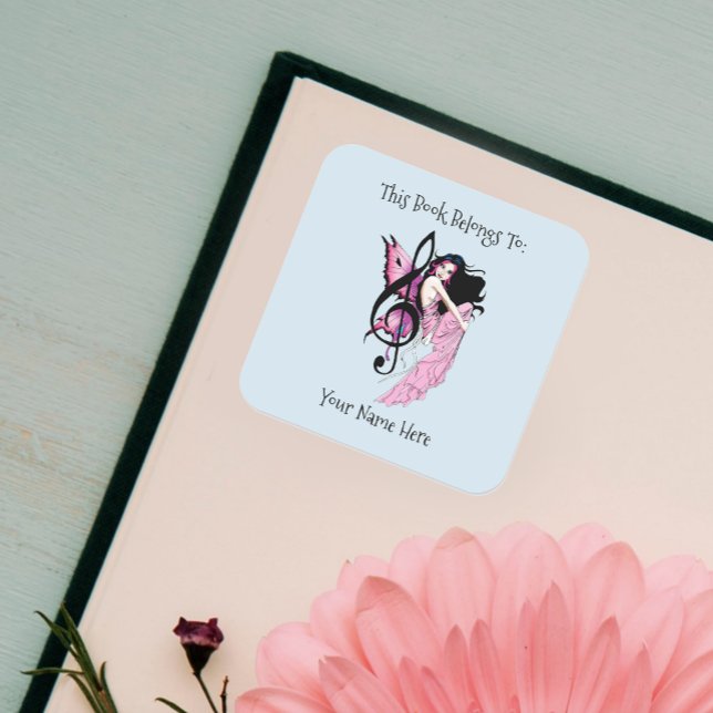 Adesivo Quadrado Nota de Música: Cartão de Leite (Criador carregado)